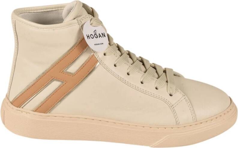 Hogan Hoge sneakers met veters Beige Dames