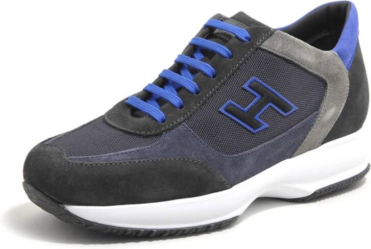 Hogan Hoogwaardige leren sneakers voor heren Blauw Heren