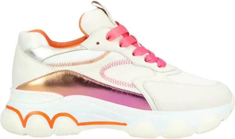 Hogan Hyperactive Sneakers in Off-White Leer Multicolor Dames