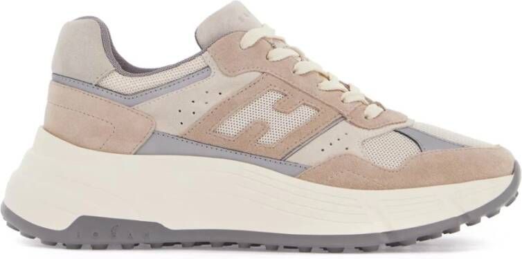 Hogan Hyperlight Mesh Sneakers met Laterale H Beige Dames