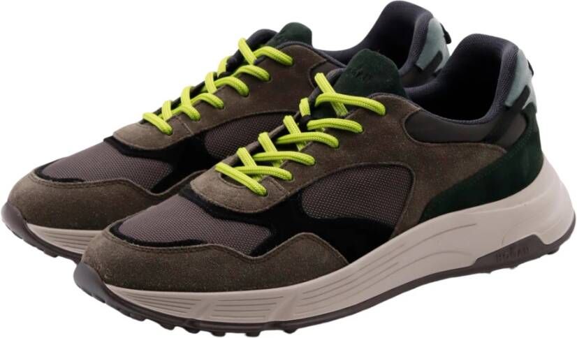 Hogan Hyperlight Sneaker Groen Grijs Zwart Italiaanse Stijl Green Heren