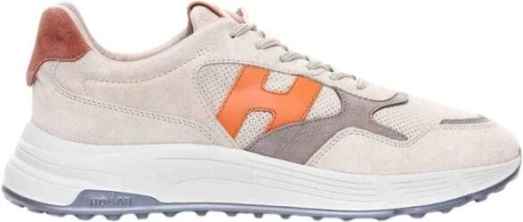 Hogan Hyperlight Sneakers met Suède en Nubuck Beige Heren