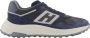 HOGAN Sneakers Heren Mesh Combi Runner Maat: 41 5 Materiaal: Suède Kleur: Blauw - Thumbnail 1