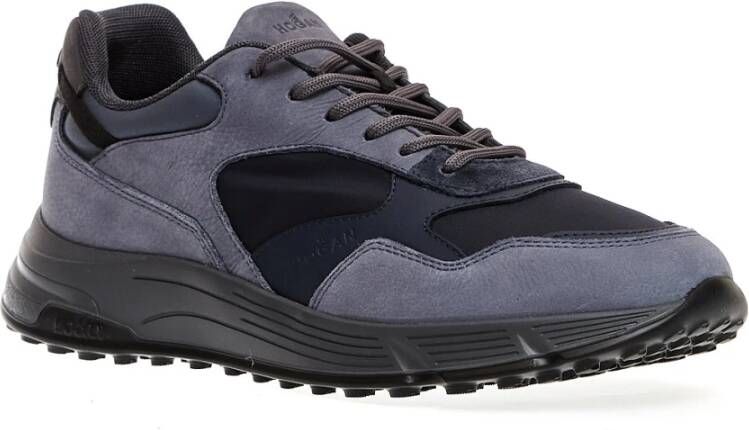 Hogan Hyperlilght Nabuk Blauwe Sneakers Blauw Heren