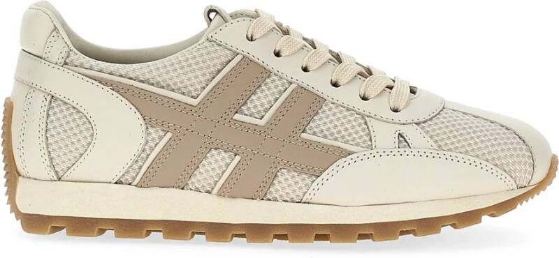 Hogan Iconische 86er Dames Leren Sneakers Beige Dames