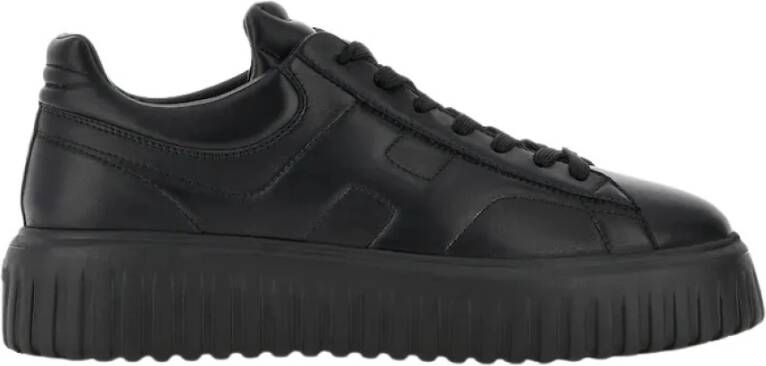 Hogan Iconische Leren Sneakers voor Mannen Black Heren