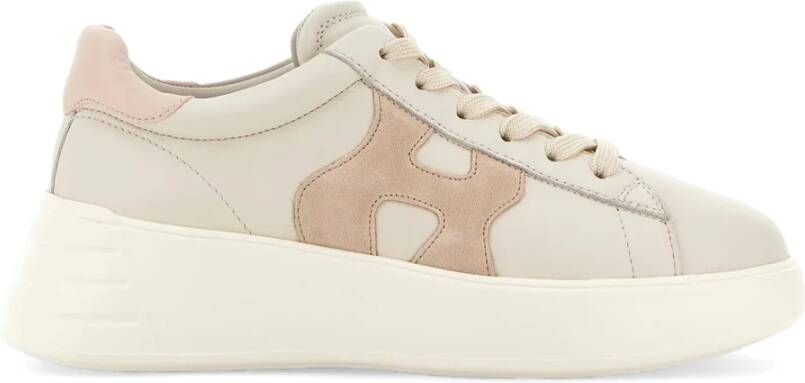 Hogan Iconische Rebel Dames Sneakers in Ivoor Beige Dames