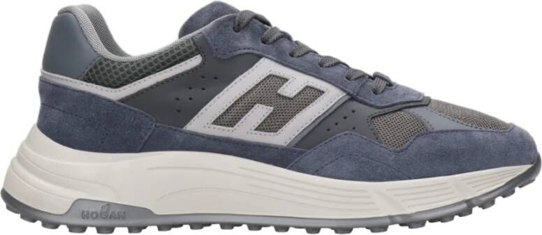 Hogan Iconische Suède Sneakers voor Mannen Blue Heren