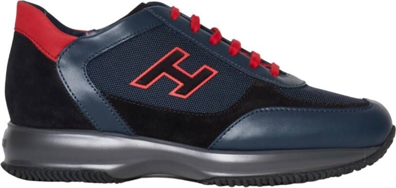 Hogan Interactieve Leren Sneakers Blauw Heren