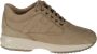 Hogan Interactieve Nabuk Platte Schoenen Beige Dames - Thumbnail 1