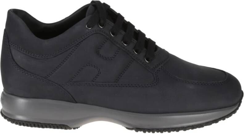 Hogan Interactieve Nabuk Platte Schoenen Blue Heren