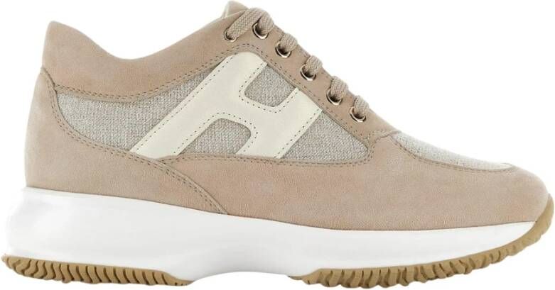 Hogan Interactieve Stijlvolle Sneakers Beige Dames