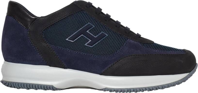 Hogan Interactieve Suède Sneakers Blauw Heren