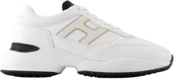 Hogan Interaction Allacciato H Laser Sneakers in White Canvas Wit Heren