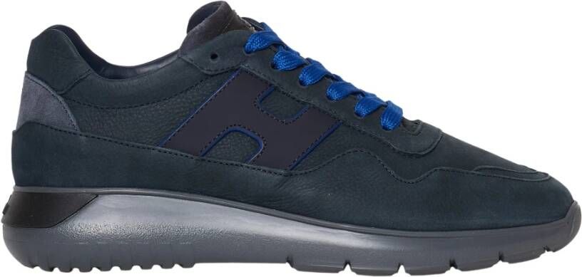 Hogan Interactive 3 Leren Sneakers voor Heren Blauw Heren