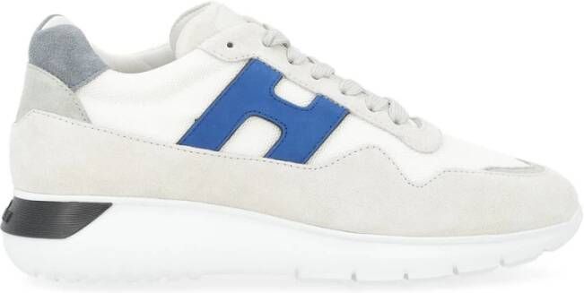 Hogan Interactive³ Sneaker in wit en blauw suède White Heren