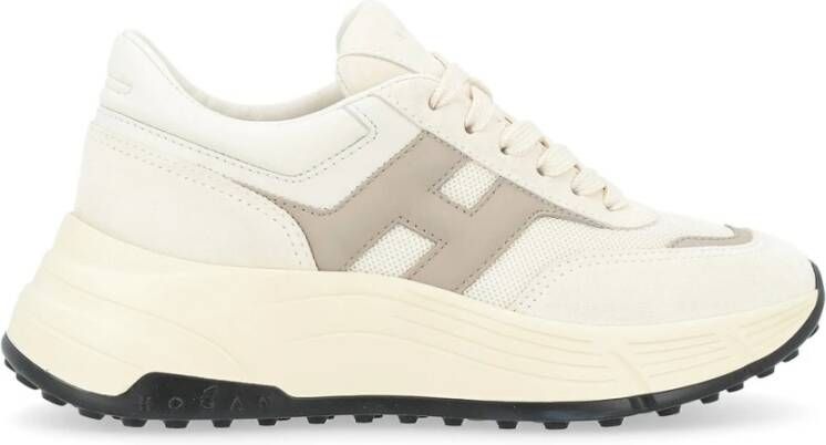 Hogan Ivoor en beige athleisure sneaker White Dames