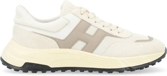 Hogan Ivoor en beige suède sneaker Hyperlight White Heren