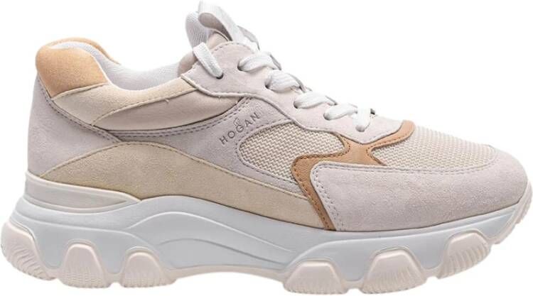 Hogan Ivory Brown Pink Sneakers voor vrouwen White Dames