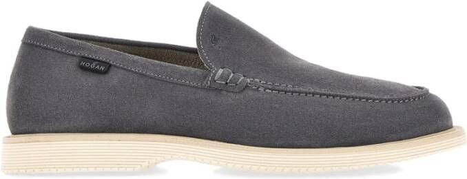 Hogan Klassieke Kalfsleren Loafers Blue Heren