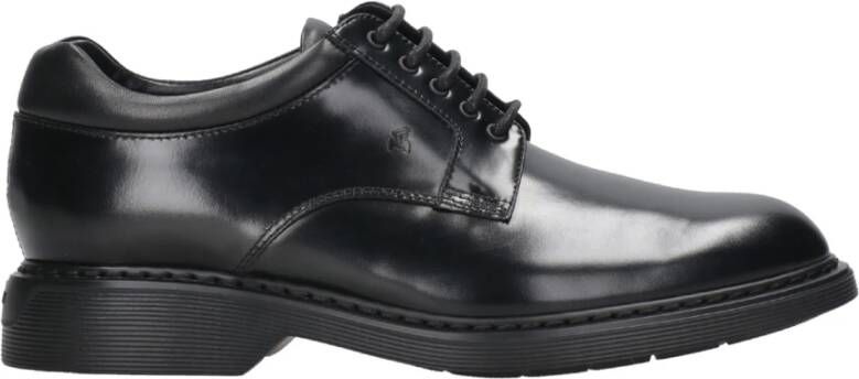 Hogan Klassieke leren veterschoenen Black Heren