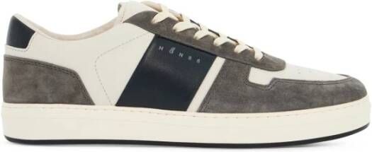 Hogan Kleur Blok Leren Sneakers Gray Heren