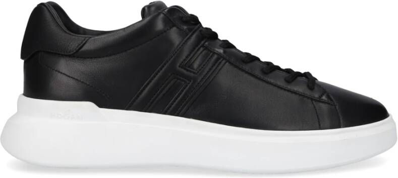 Hogan Lage Sneaker Kalbsleder Slash Black Heren