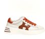 Hogan Leren Oranje Sneakers Rebel Stijl White Dames - Thumbnail 1