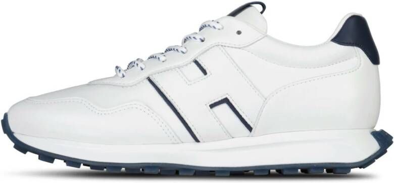 Hogan Leren Sneakers Casual Sportieve Stijl White Heren