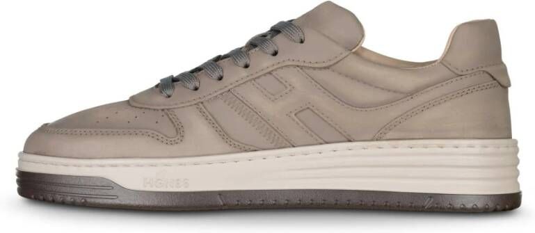 Hogan Leren sneakers met geheugenschuimzool Brown Heren