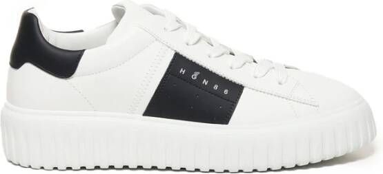 Hogan Leren sneakers met klinknageldetails White Heren