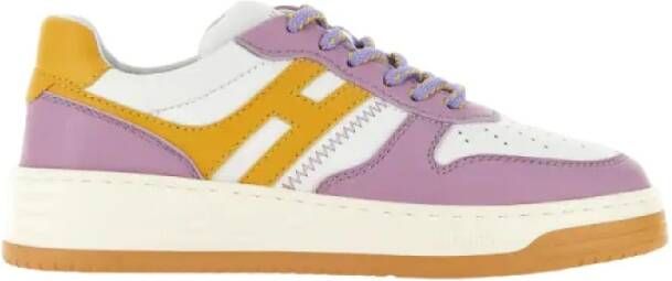 Hogan Leren Sneakers met Memory Foam Zool Purple Dames