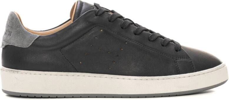 Hogan Leren sneakers met suède details Black Heren