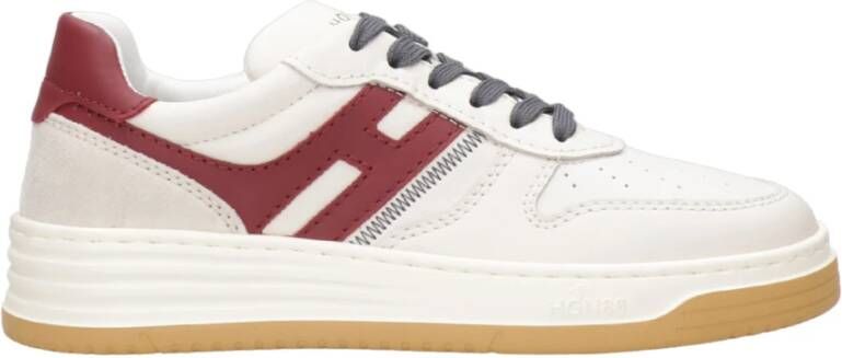 Hogan Leren Sneakers met Suède Inzetstukken Red Dames