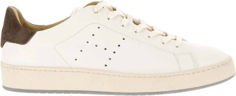 Hogan Leren Sneakers met Suède Inzetstukken White Heren