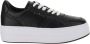 Hogan Leren Sneakers Ronde Neus Vetersluiting Black Dames - Thumbnail 1