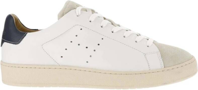 Hogan Leren Sneakers Vetersluiting Geperforeerde Zijde White Heren