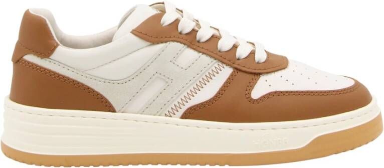 Hogan Leren Sneakers voor Dames Brown Dames