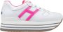 Hogan Leren Veterschoenen met Merkprint White Dames - Thumbnail 1