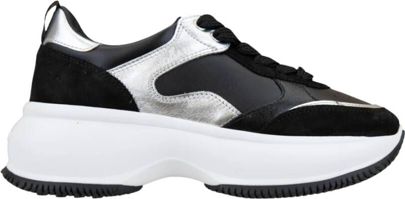 Hogan Leren Vetersneakers Black Dames