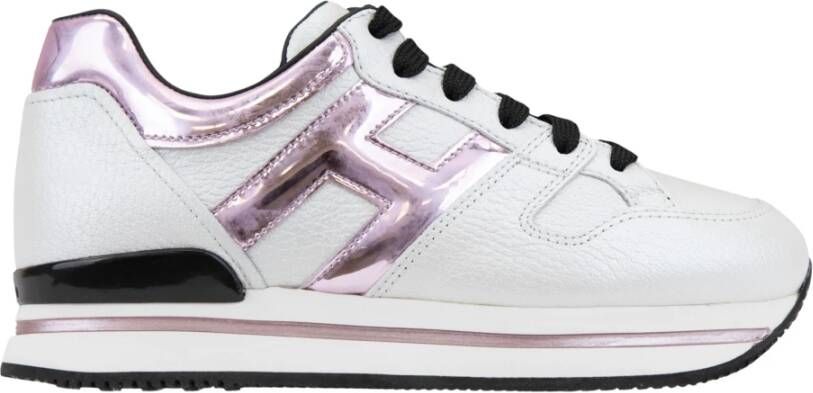 Hogan Leren Vetersneakers met Merkdetails Multicolor Dames