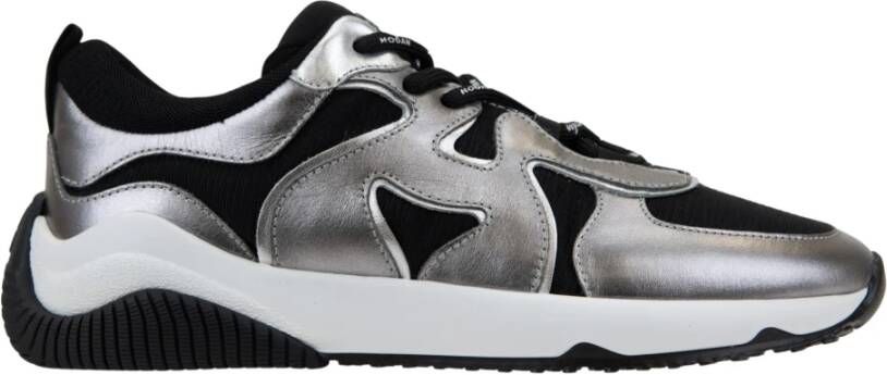 Hogan Leren Vetersneakers voor Dames Black Dames