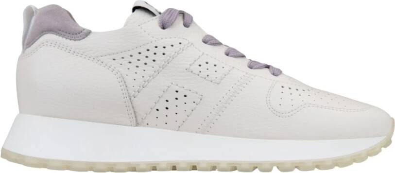 Hogan Leren vetersneakers voor dames White Dames