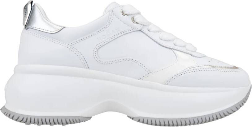 Hogan Leren Vetersneakers White Dames