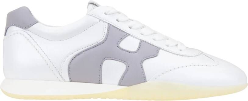 Hogan Leren Vetersneakers White Dames