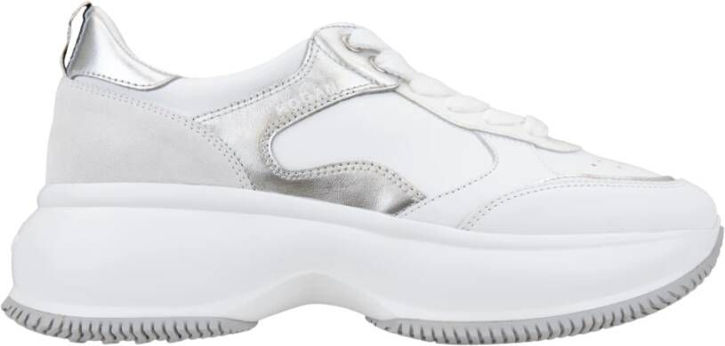 Hogan Leren Vetersneakers White Dames