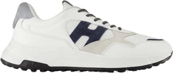 HOGAN Lage Sneakers Heren Hxm5630er90 Maat: 46 Materiaal: Leer Kleur: Wit