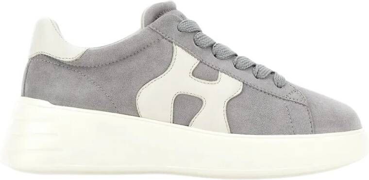 Hogan Lichtgrijze Platte Schoenen Gray Dames