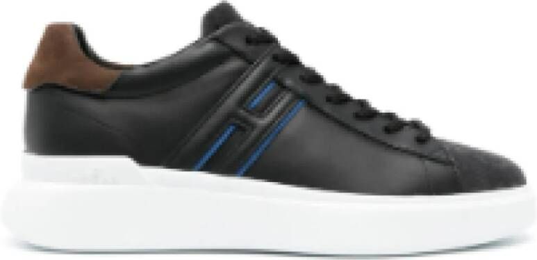 Hogan Zwarte Leren Sneakers voor Heren Black Heren