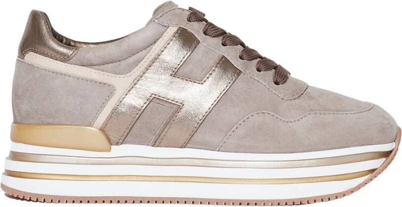 Hogan Midi Platform Sneakers Beige Dames